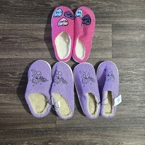 Ladies Valentine's Fluffy Slippers Bundle size 8 NWT 3 pairs